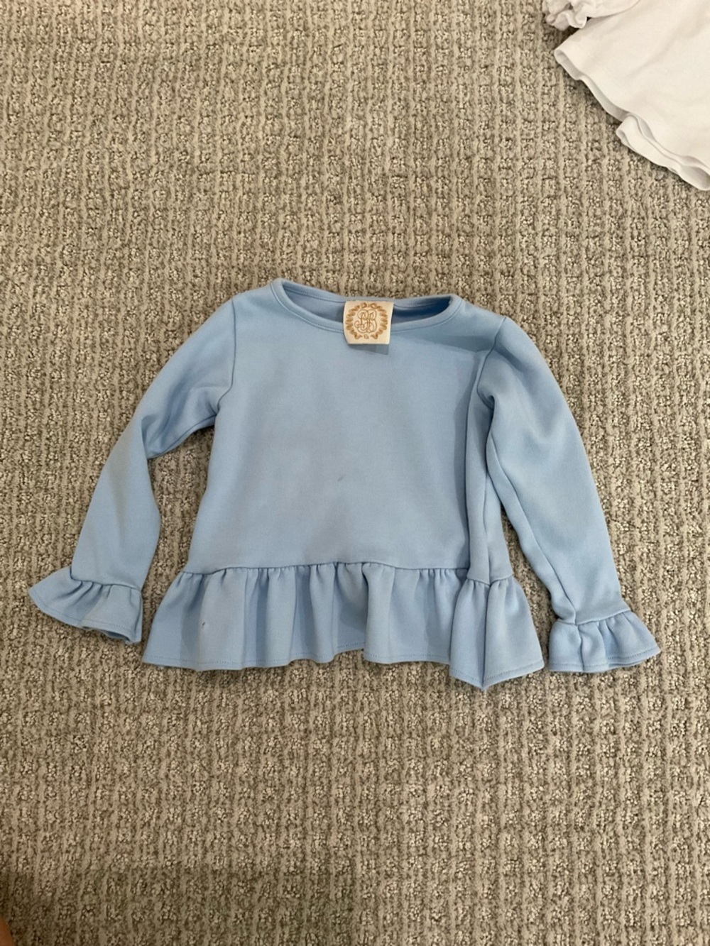 The Beaufort Bonnet Company Love You Back Long Sleeve Peplum Top
